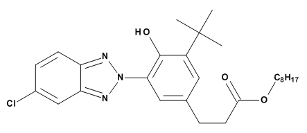 Octyl-3-[3-tert-butyl-4-hydroxy-5-(5-chloro-2H-benzotriazole-2-yl)phenyl]propionate + 2-Ethylhexyl-3-[3-tert-butyl-4-hydroxy-5-(5-chloro-2H-benzotriazole-2-yl)phenyl]propionate